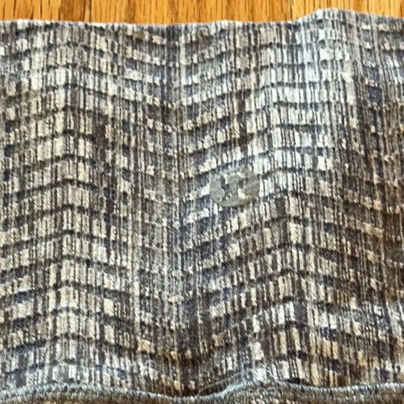 Lululemon sz 4 Wunder Under Crop Hi-Rise 21" Luon Arrow Jacquard Silver - Picture 4 of 6